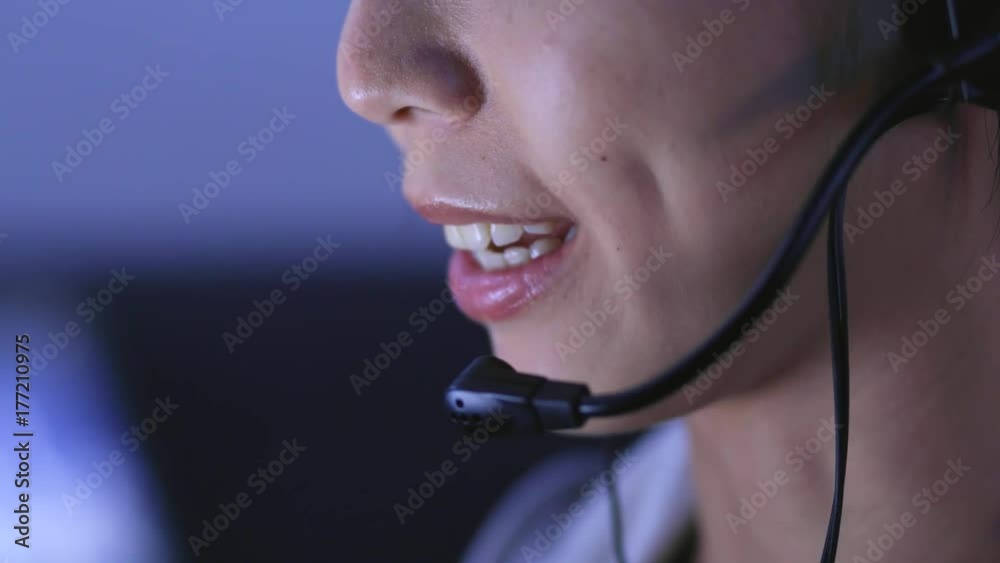 Close up of Customer services operator