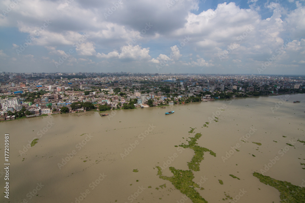 The helicopter shot from Dhaka, Bangladesh The helicopter shot from Dhaka, Bangladesh
