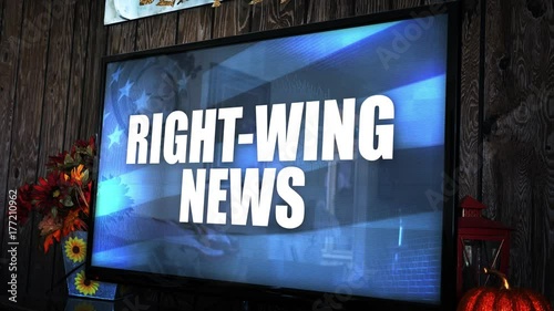 TV with ominious controversial news headline -  Right Wing News photo