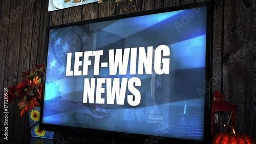 TV with ominious controversial news headline - Left Wing News photo
