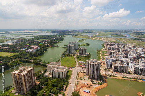 The helicopter shot from Dhaka, Bangladesh