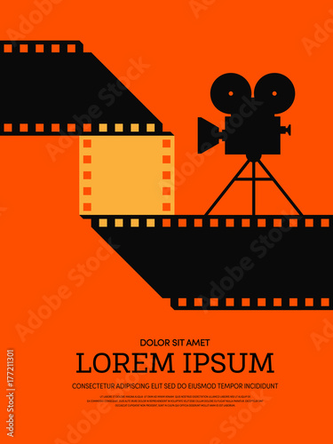 Movie and film modern retro vintage poster background
