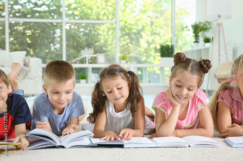Cute little children readin...