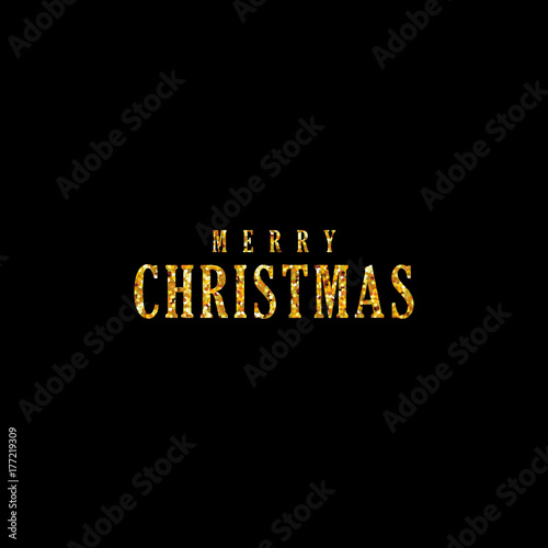 Gold text of "Merry Christmas"