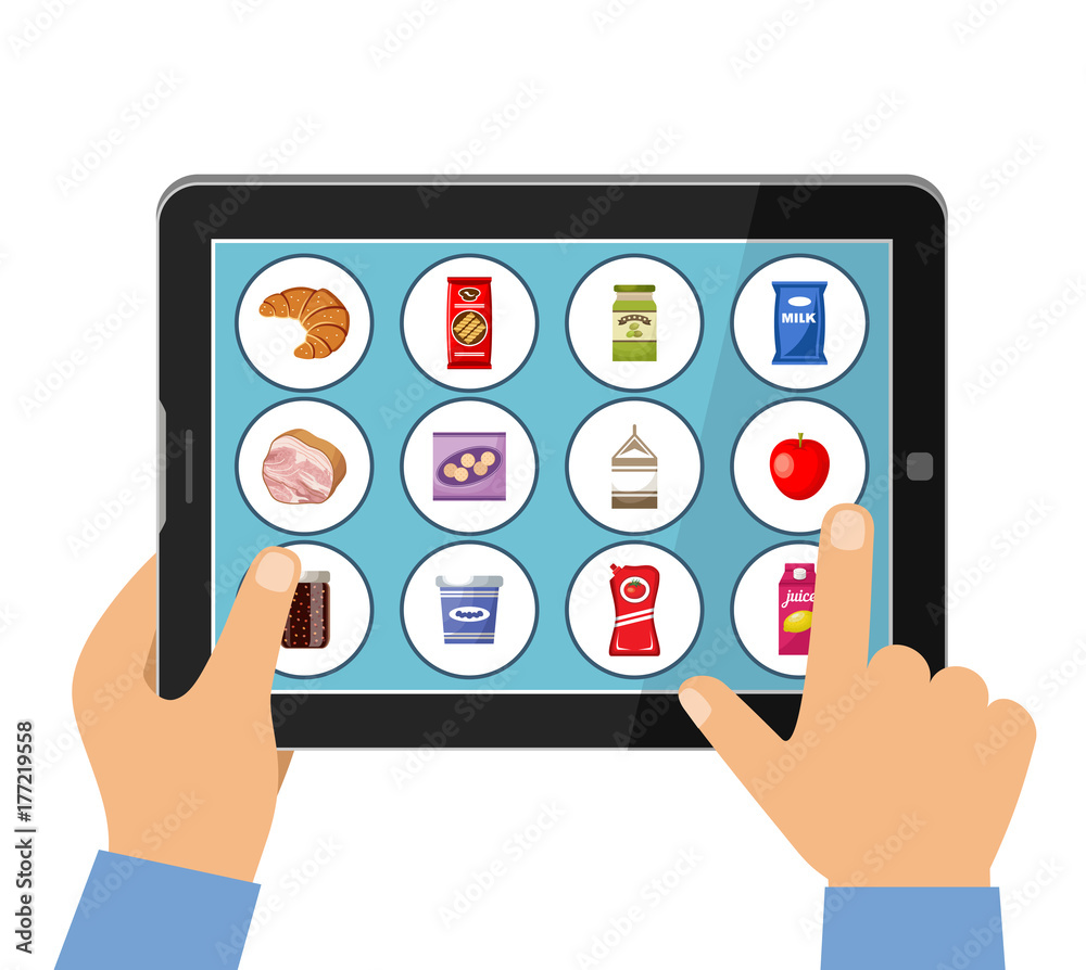 Online store of food concept Online store of food concept