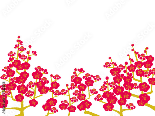 Wallpaper Mural 梅の花　イラスト Torontodigital.ca
