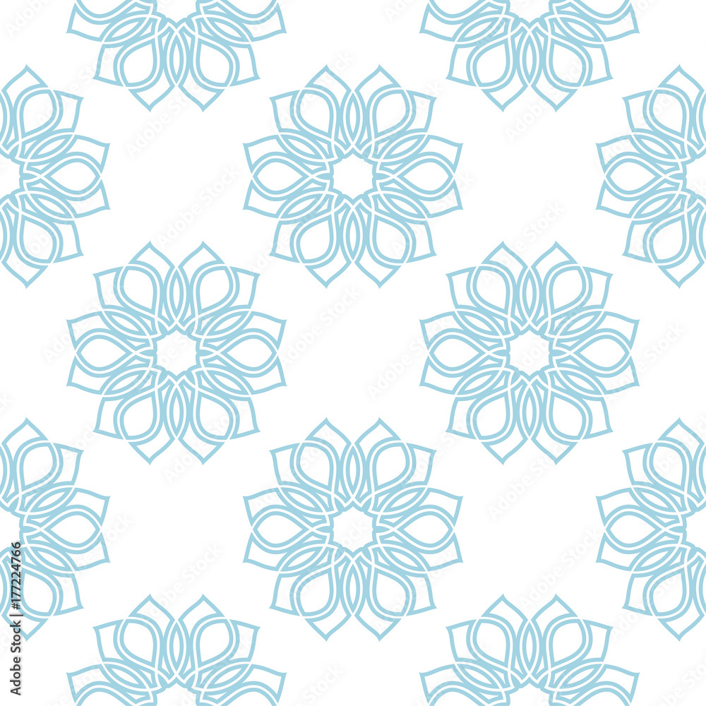 Floral seamless pattern. Blue wallpaper background Floral seamless pattern. Blue wallpaper background