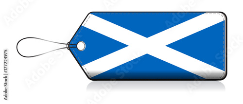 Scottish flag leble, Label of product made in Scotland, UK member