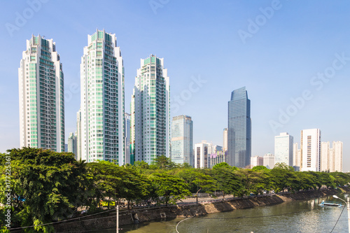 Tall luxury residential towers in Jakarta, Indonesia capital city. © jakartatravel