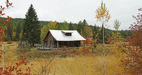Принти на полотні Abbit homestead in the South fork of the Flathead