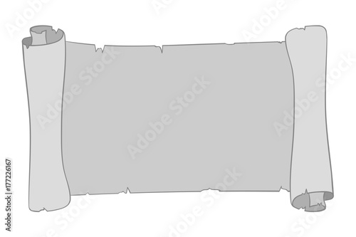 Gray parchment scroll