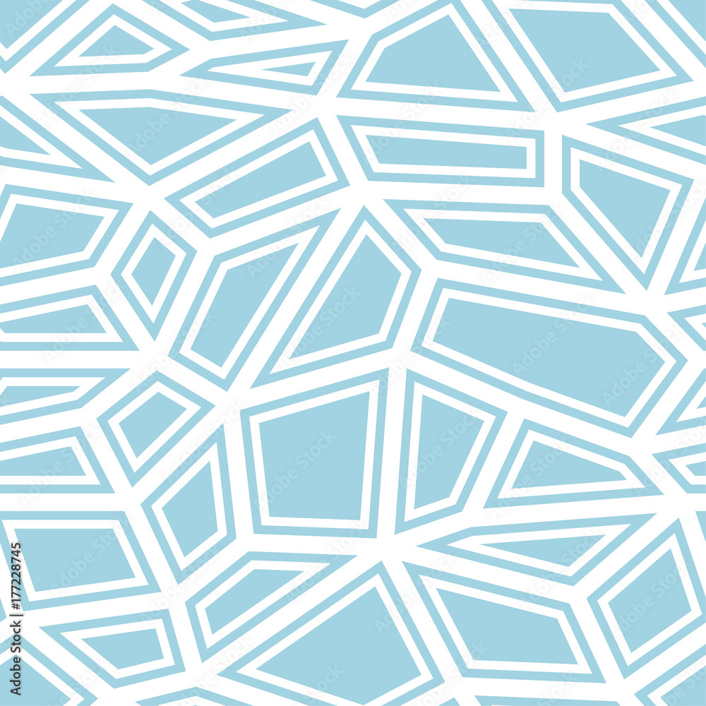 White and blue geometric print. Seamless pattern White and blue geometric print. Seamless pattern