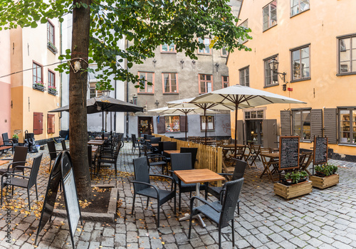 Photography Det lilla Gåstorget med sina resttauranger och kafé som är extra mysigt att besö