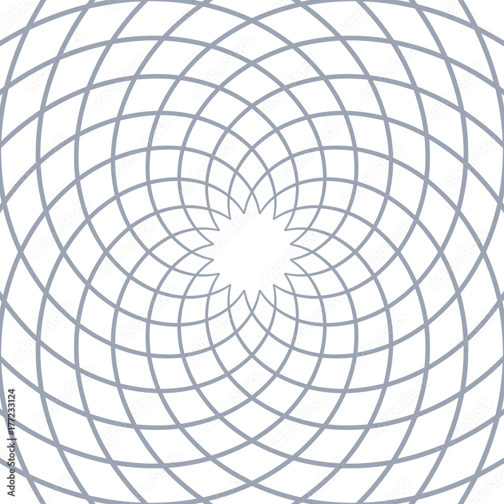 Rotation circular lines pattern.