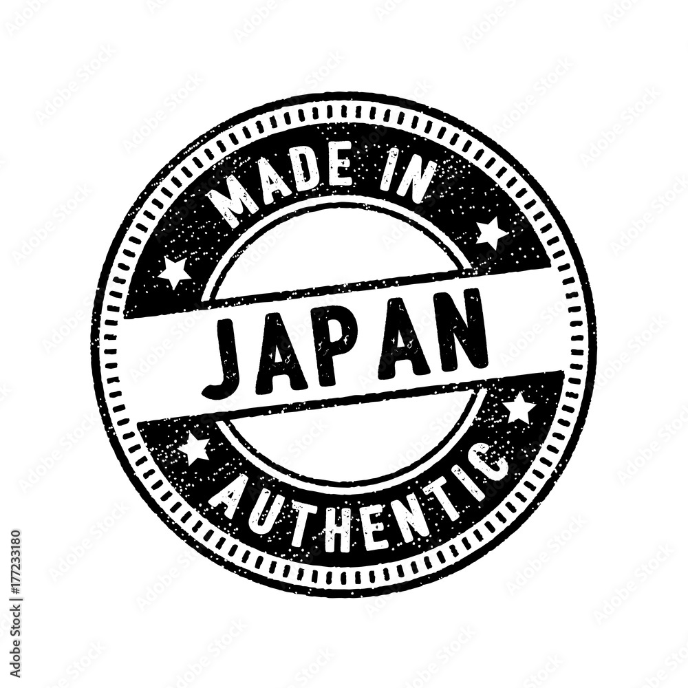 made in japan authentic rubber stamp icon