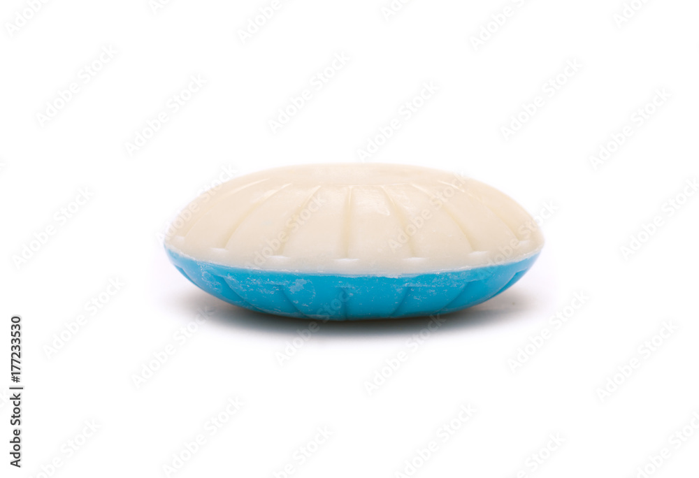 A piece of soap on white background