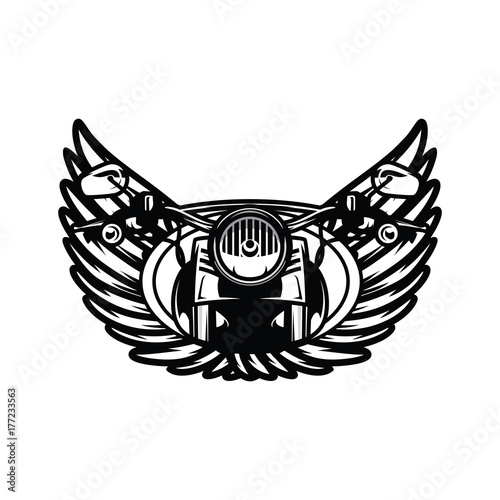 Skull ghodt rider road biker logo mascot design illustration