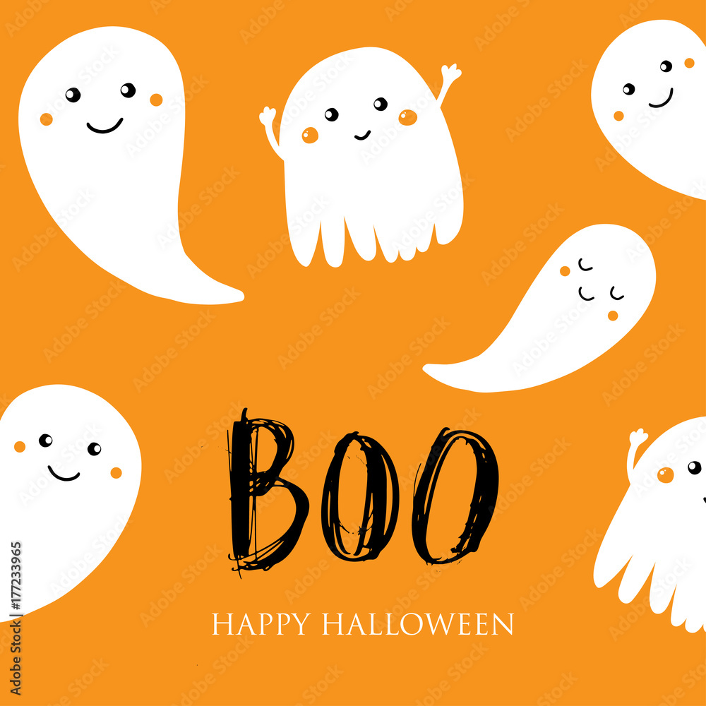 Cute halloween invitation or greeting card. Cute halloween invitation or greeting card.