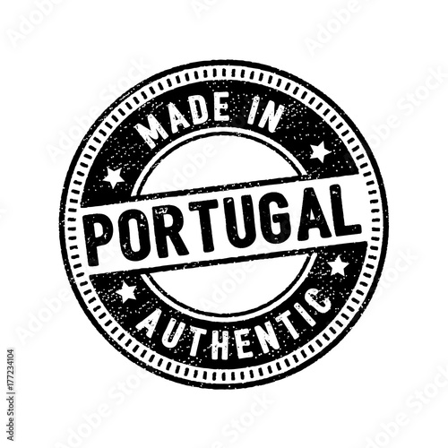 made in portugal authentic rubber stamp icon