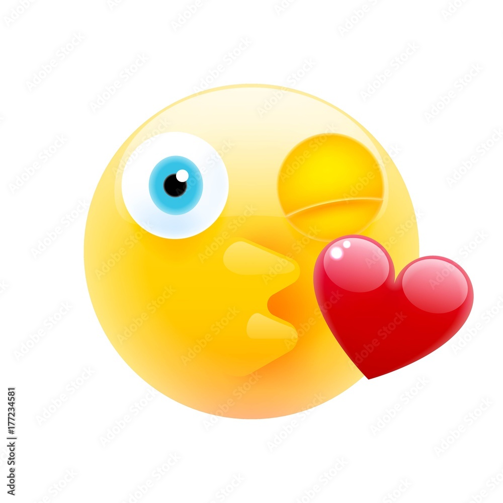 Face Blowing a Kiss. Kissing Face Emoji Face Blowing a Kiss. Kissing Face Emoji