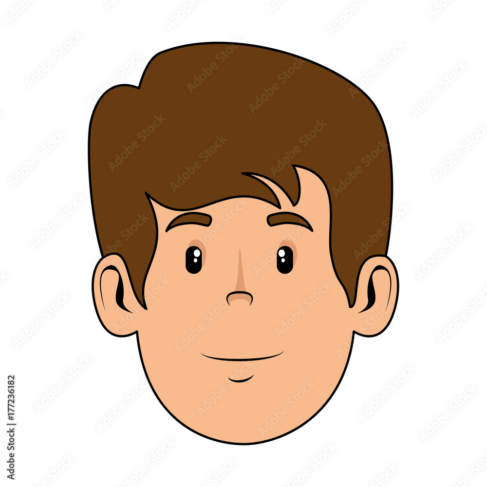 young man head avatar character