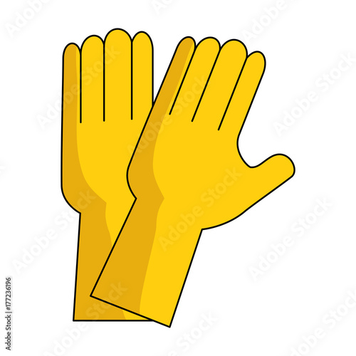 rubber gloves cleaning icon