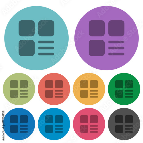Component options color darker flat icons