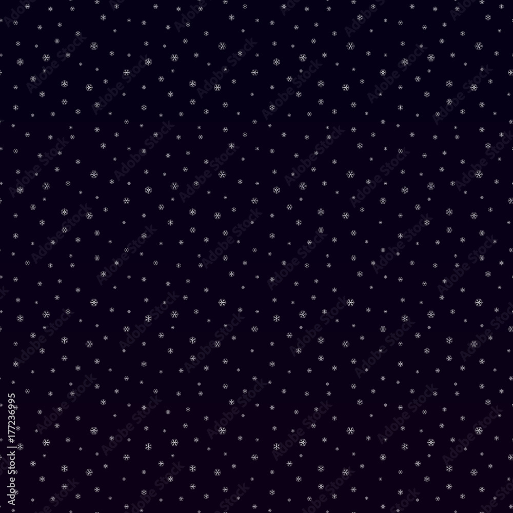 Fototapeta premium Seamless winter background with snowflakes