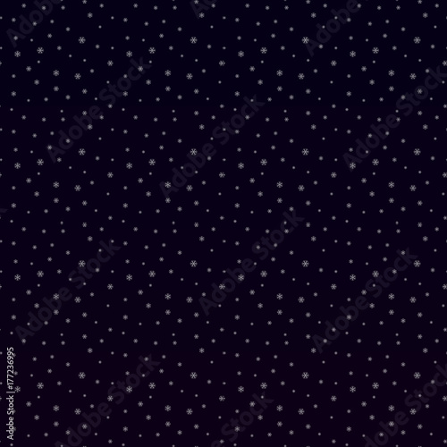 Seamless winter background with snowflakes