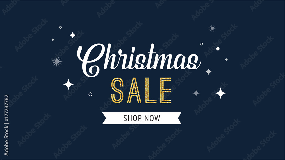 Christmas sale banner, background, design template