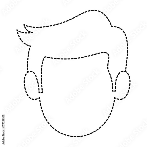 young man head avatar character