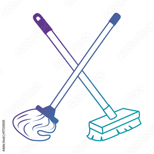 mop and brush icon