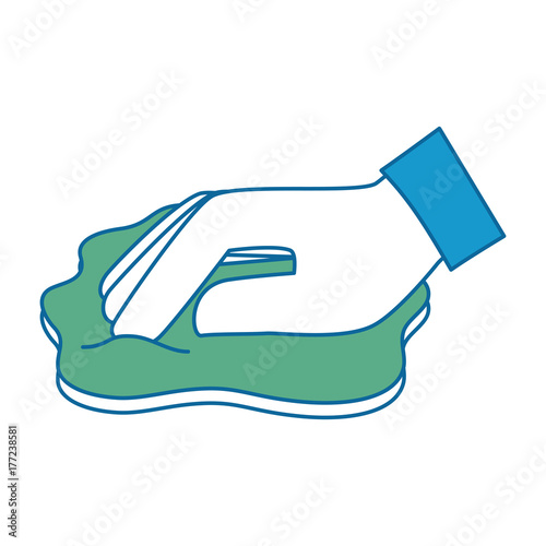 hand wiping with cloth