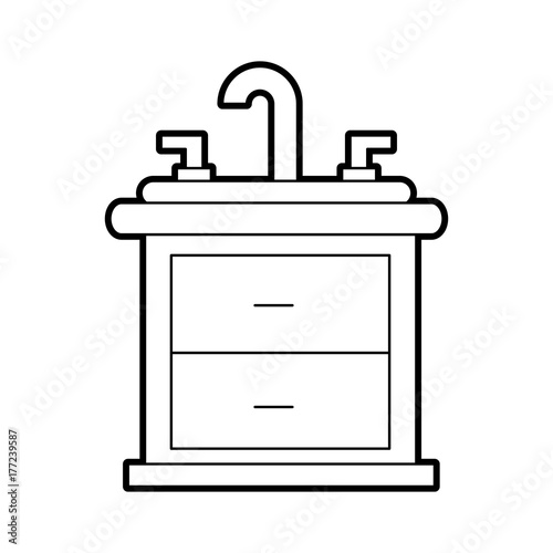 bathroom interior with sink vanity cabinet furniture
