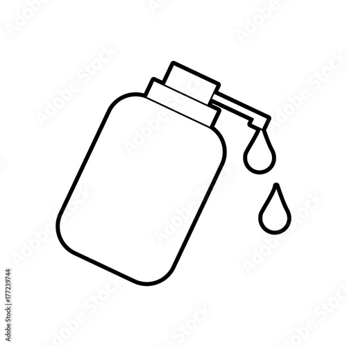 dispenser bottle gel liquid soap lotion vector illustration