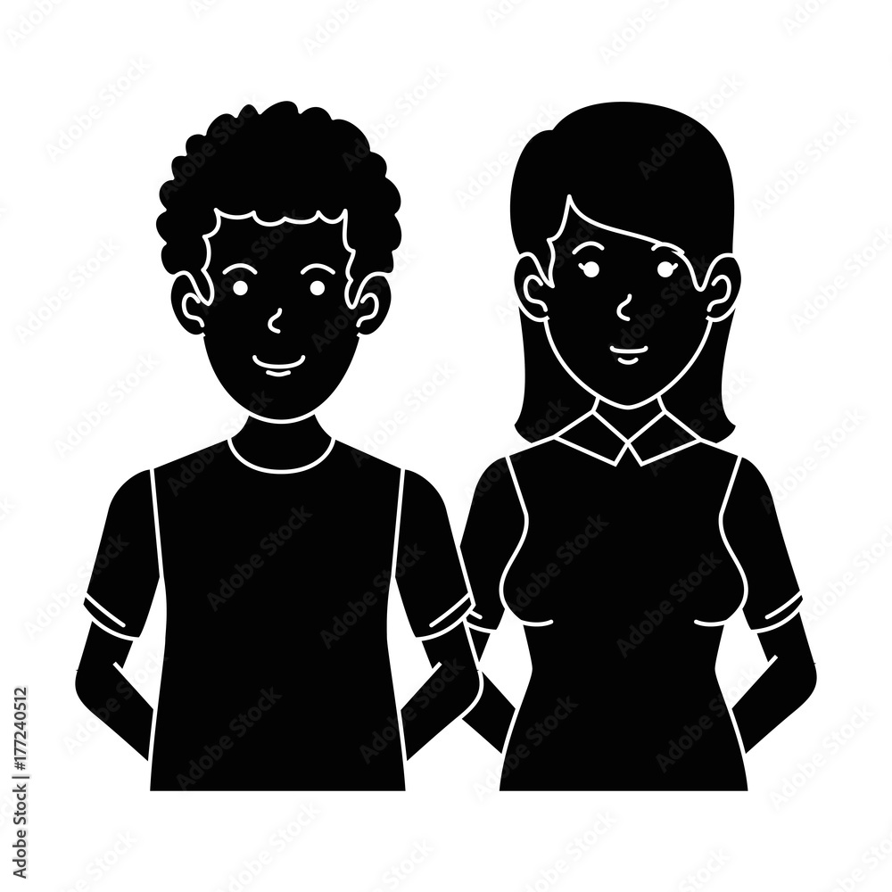 couple casual avatars characters couple casual avatars characters