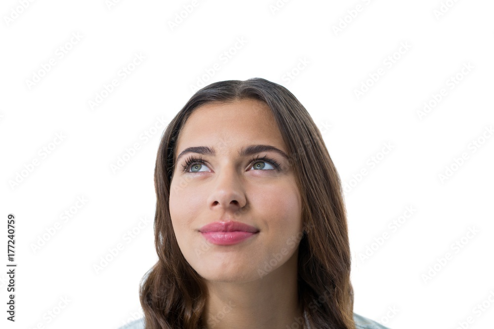 Beautiful woman against white background Beautiful woman against white background
