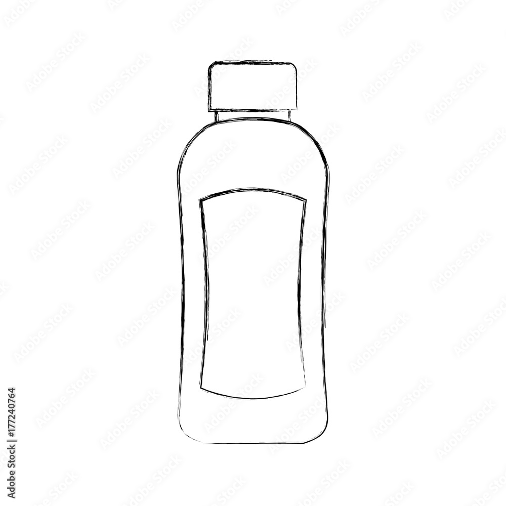 shampoo plastic bottle lotion or shower gel template design vector illustration
