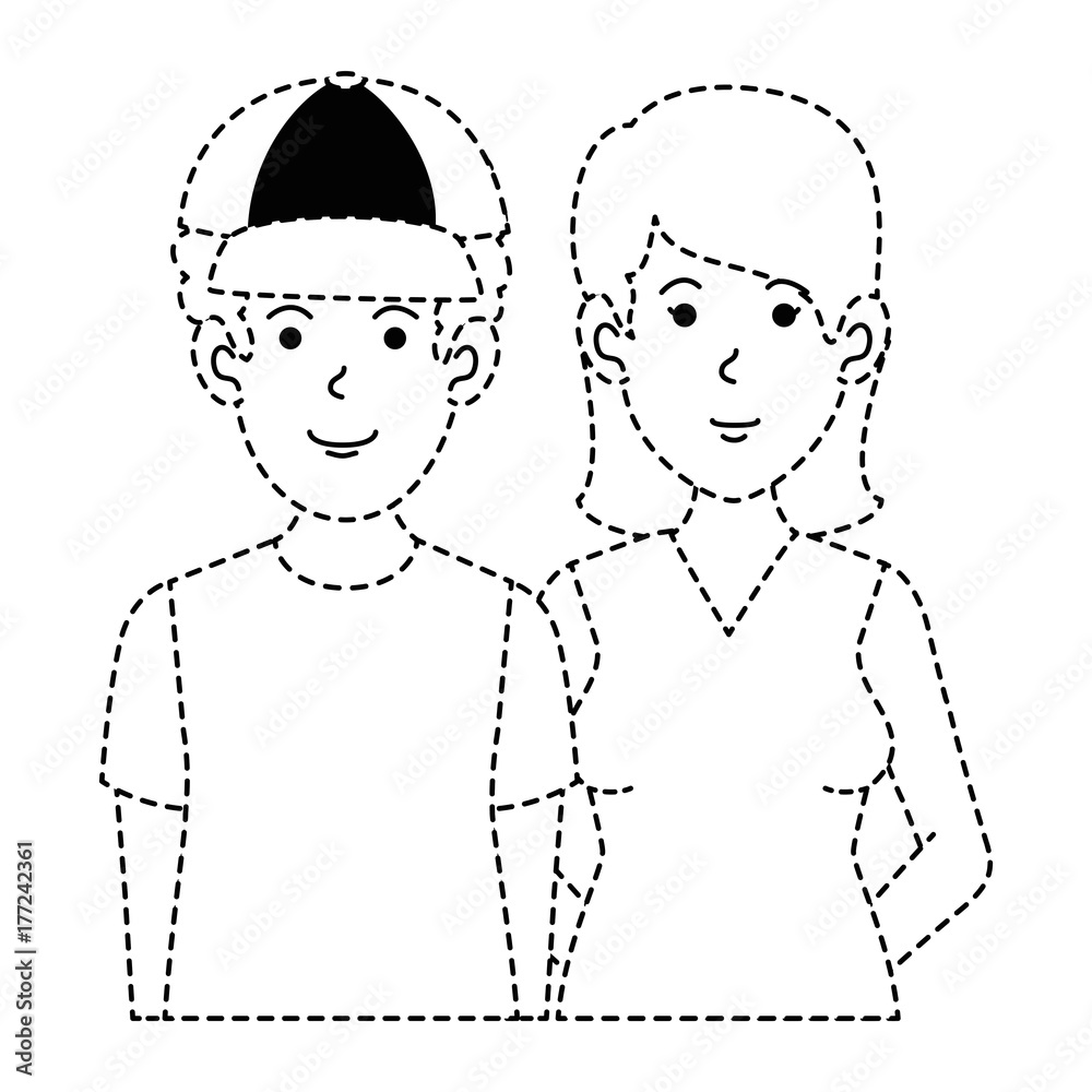 couple casual avatars characters couple casual avatars characters