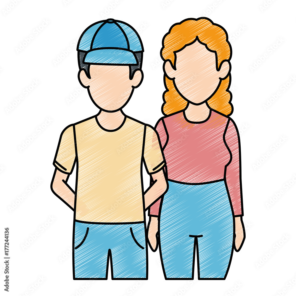 couple casual avatars characters couple casual avatars characters