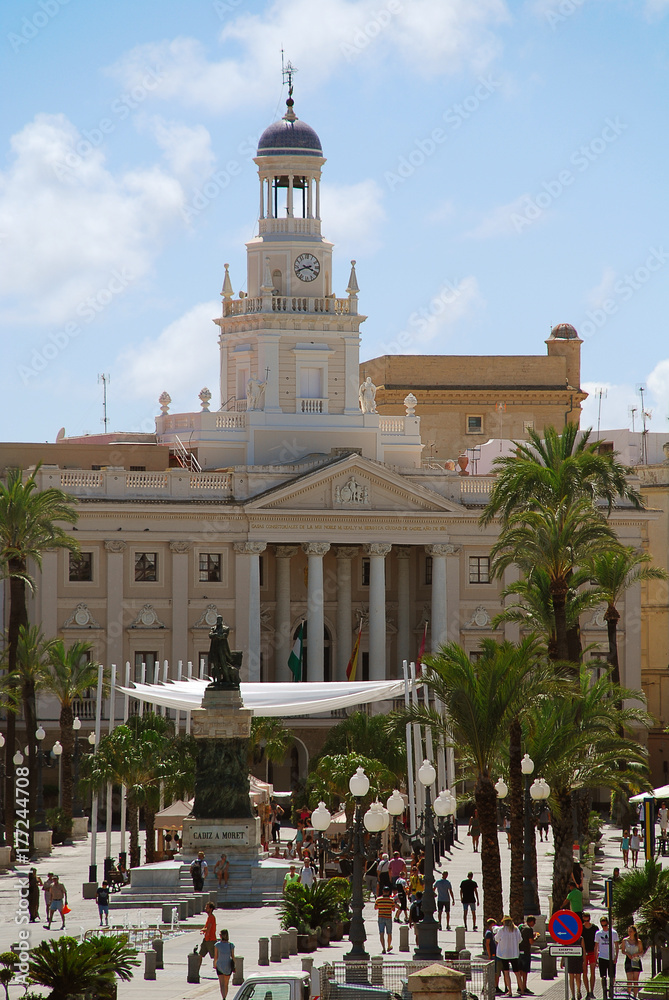 Cadiz, Spain: Plaza de San Juan de Dios, town hall