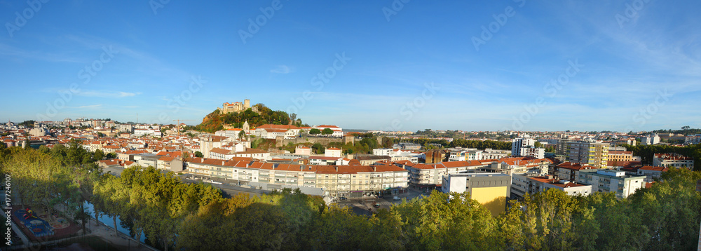 View on Leiria city and its Castle in Portugal
