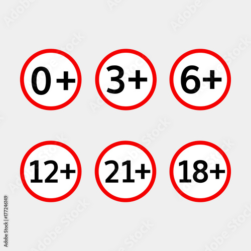 age restrictions vector