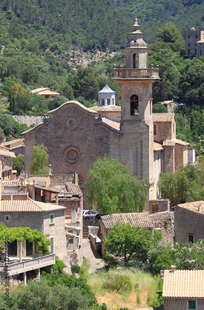 Church of St. Bartholomew in Valldemossa. Mallorca Island, Spain