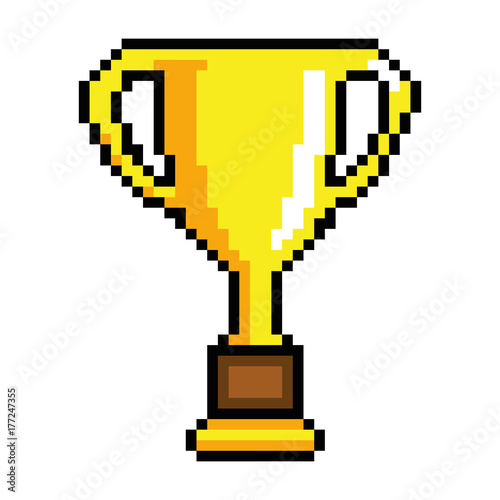 pixelated trophy game award