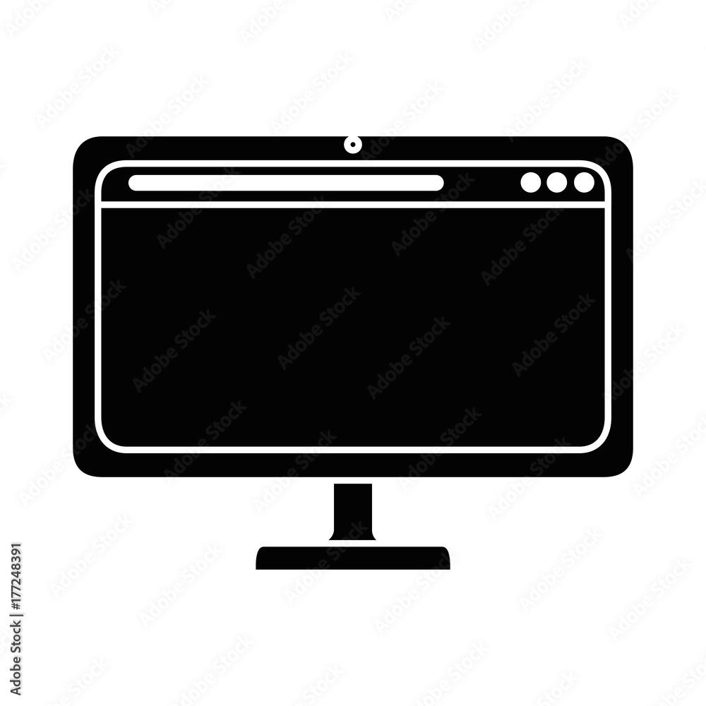 computer display isolated icon computer display isolated icon