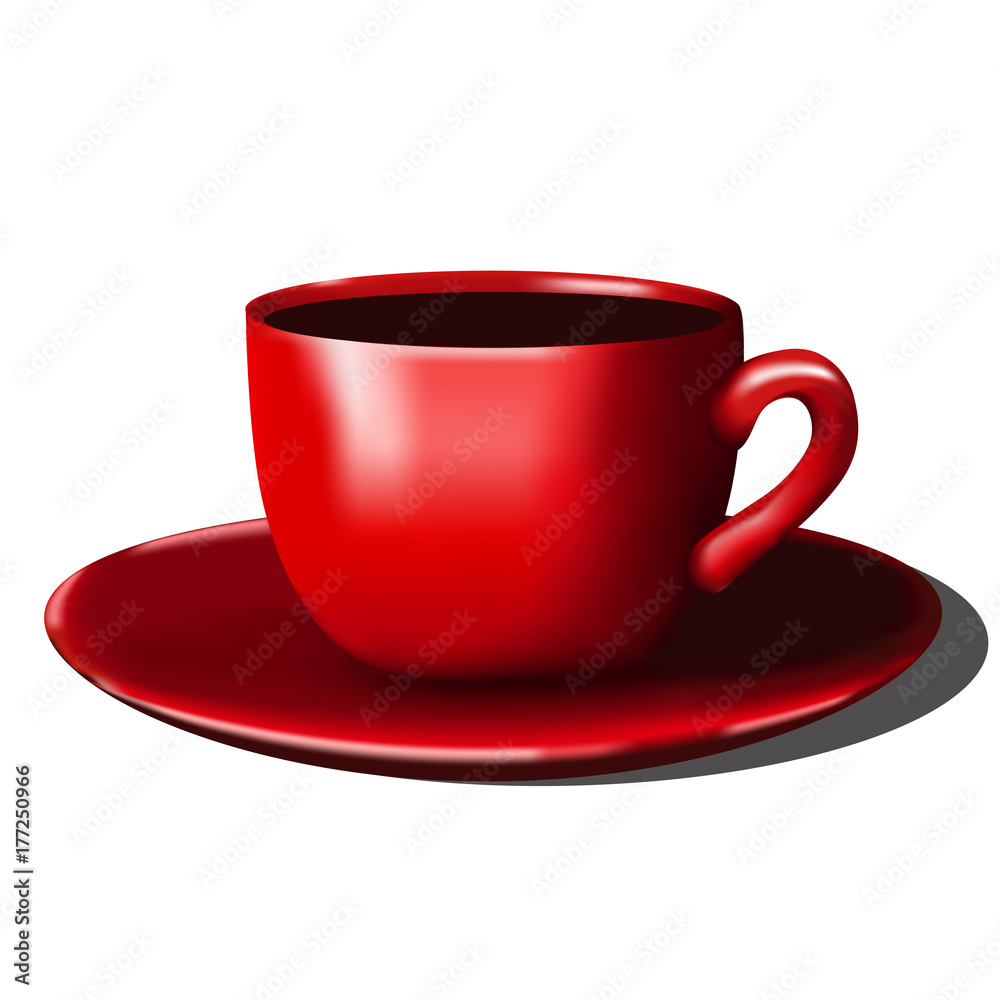 red cup of coffee. red cup of coffee.