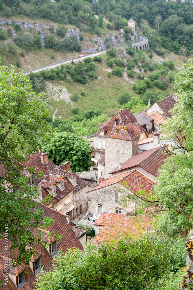 Rocamadour. Vue panoramique sur le village. Lot. Occitanie