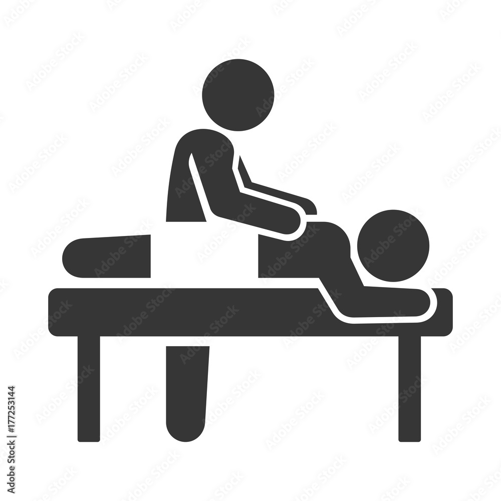 Spa Massage Icon on White Background. Vector Spa Massage Icon on White Background. Vector