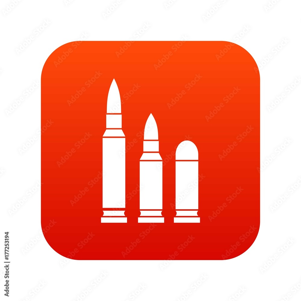 Bullets icon digital red Bullets icon digital red